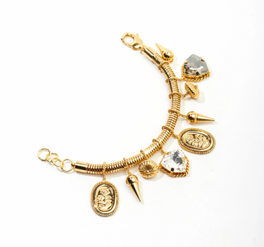 Gold Plated Charms Of Love Bracelet