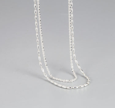 Double Chain Sterling Silver Necklace