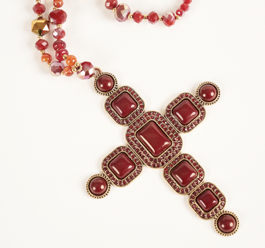 Pavè Cross Pendant Necklace