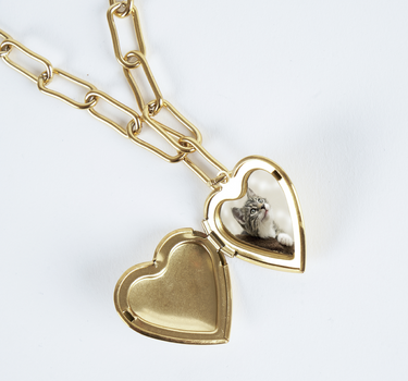 Photo Lover Gold Heart Necklace