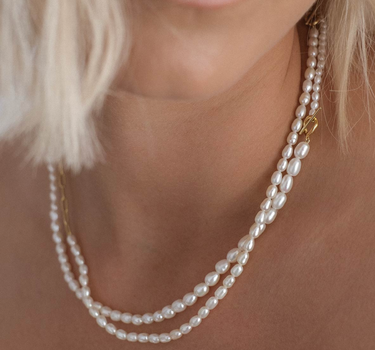 Chain Pearl Necklace